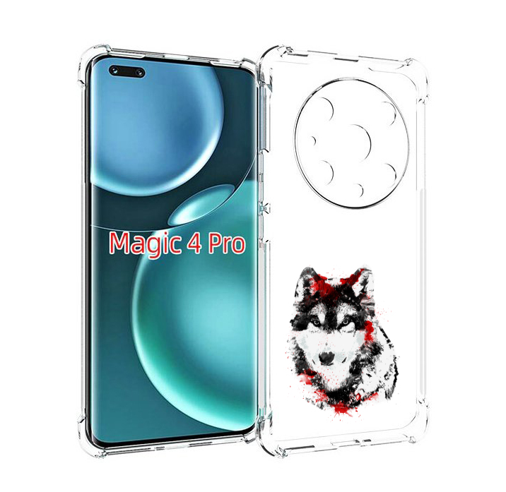 

Чехол MyPads кровавый волк для Honor Magic4 Pro, Прозрачный, Tocco