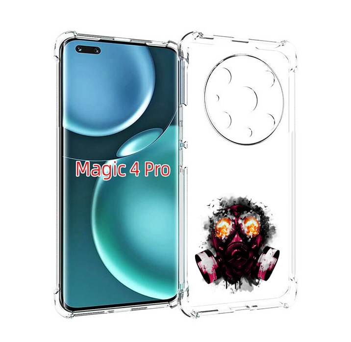 

Чехол MyPads красный противогаз для Honor Magic4 Pro, Прозрачный, Tocco