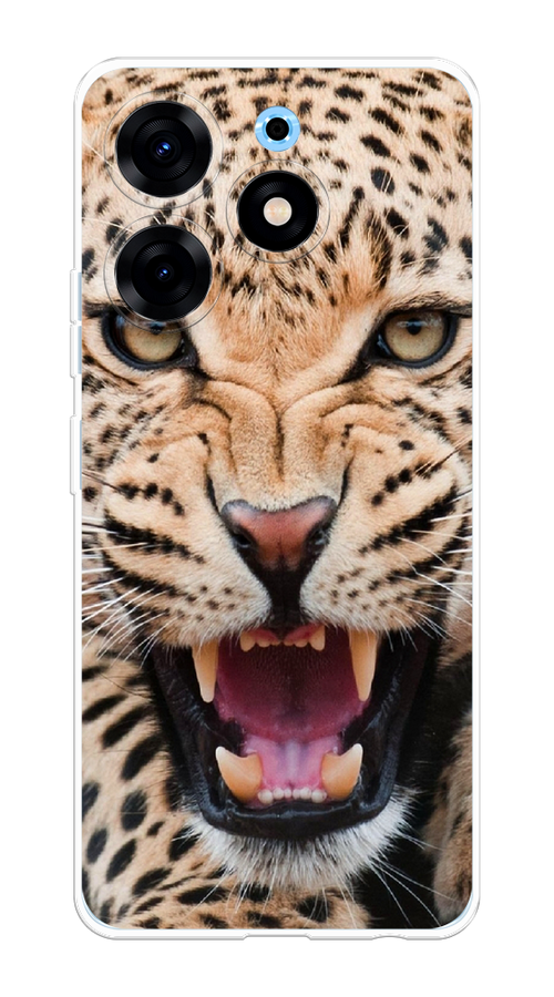 

Чехол на Tecno Spark 10 Pro "Леопард 3d", Бежевый;черный, 303750-6