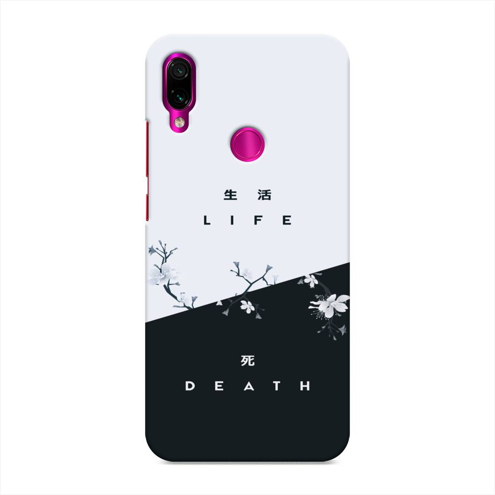 фото Пластиковый чехол "life and death" на xiaomi redmi note 7 awog