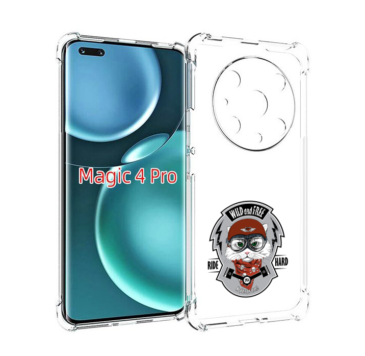 

Чехол MyPads кошка в шлеме для Honor Magic4 Pro, Прозрачный, Tocco