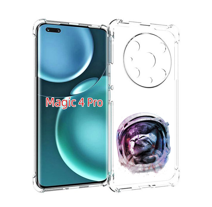 

Чехол MyPads кот в шлеме для Honor Magic4 Pro, Прозрачный, Tocco