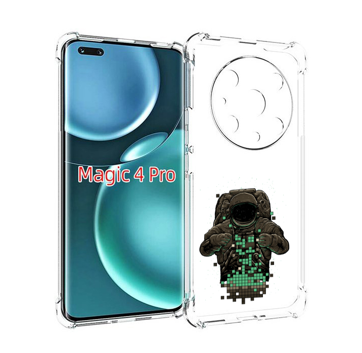 

Чехол MyPads космонавт с пикселями для Honor Magic4 Pro, Прозрачный, Tocco
