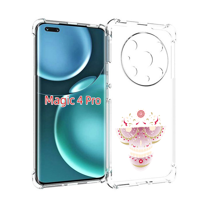 

Чехол MyPads карнавальный скелет абстракция для Honor Magic4 Pro, Прозрачный, Tocco