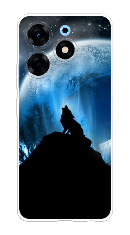 

Чехол на Tecno Spark 10 Pro "Волк 2", Синий;черный;белый, 303750-1