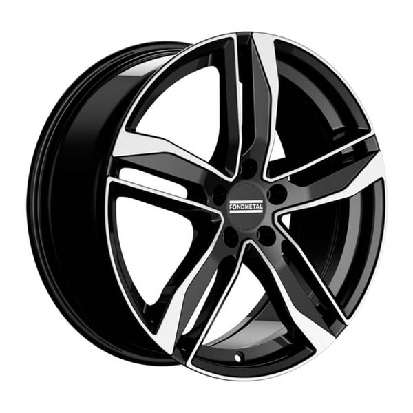 фото Диски r18 5x112 8j et29 d66,5 fondmetal hexis black glossy machined