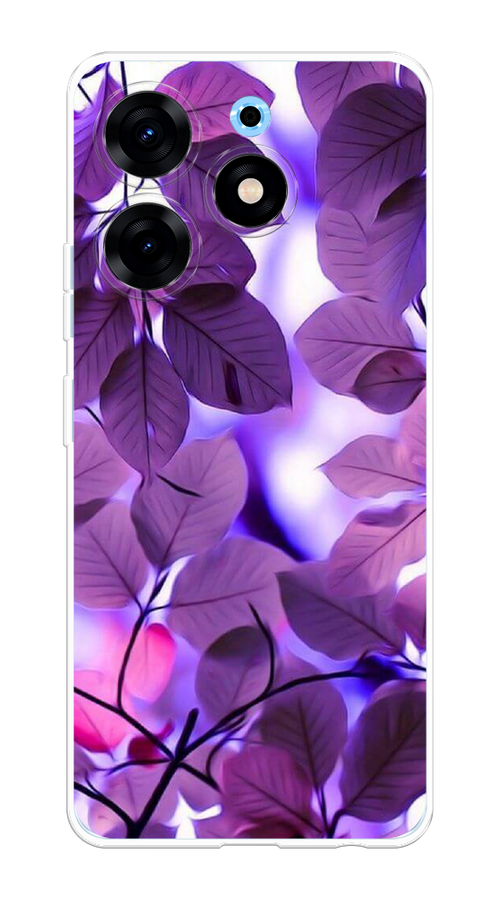 

Чехол на Tecno Spark 10 Pro "Сиреневые листики", Фиолетовый;голубой, 303750-2