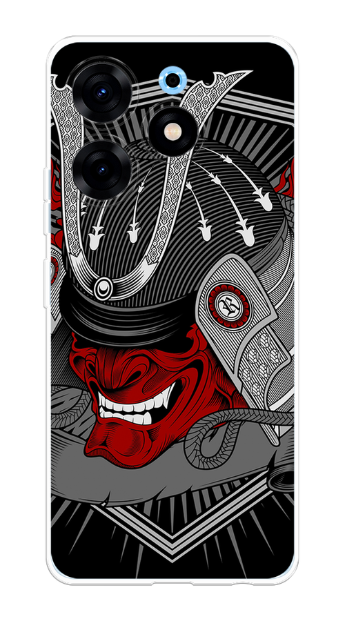 

Чехол на Tecno Spark 10 Pro "Красная маска самурая", Белый;красный;черный, 303750-4