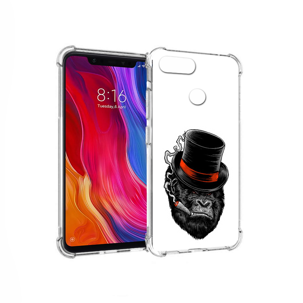 

Чехол MyPads Tocco для Xiaomi Mi 8 Lite дизайнерская горилла (PT119514.309.431), Прозрачный, Tocco