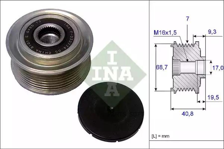 

INA Шкив генератора INA 535 0079 10