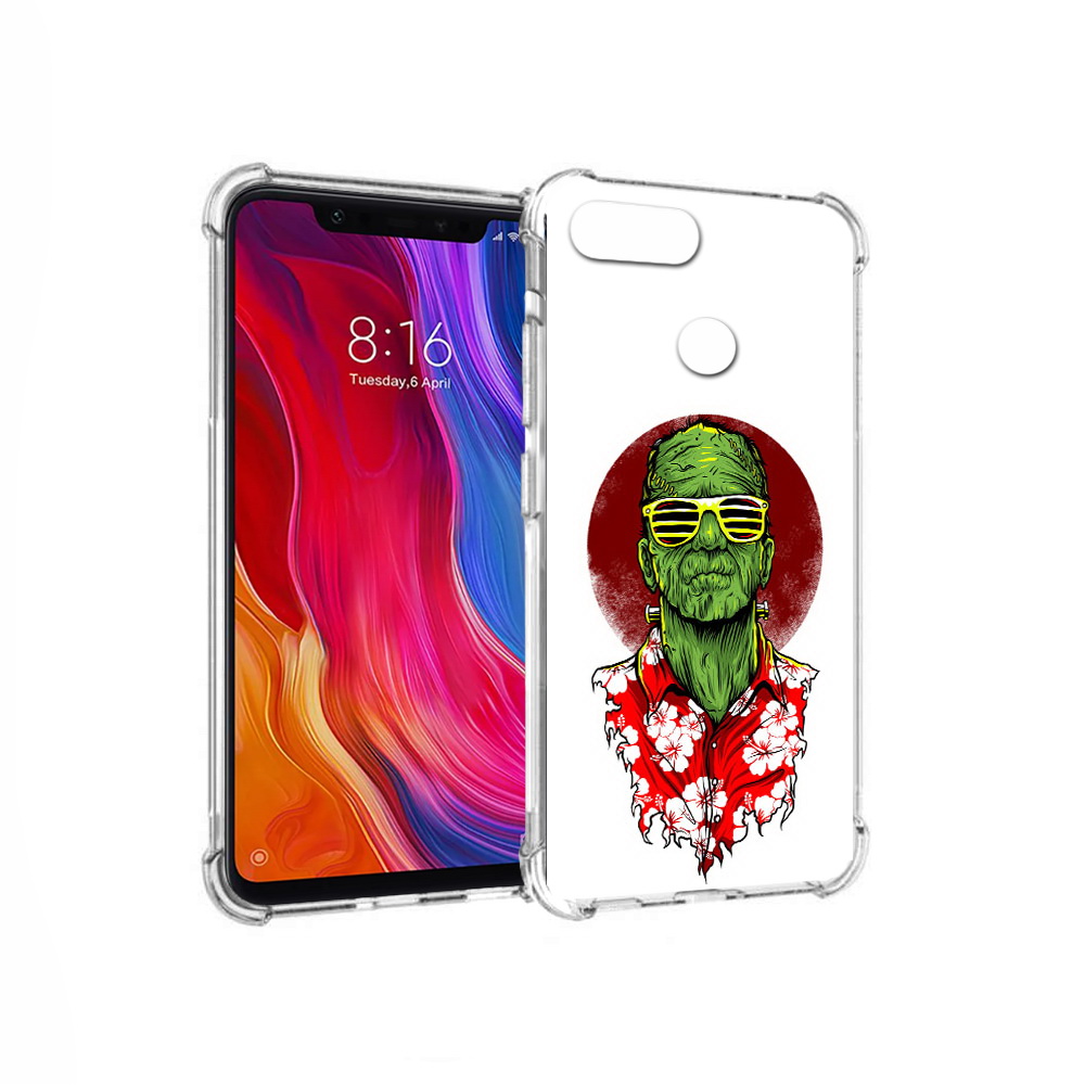 

Чехол MyPads Tocco для Xiaomi Mi 8 Lite крутой зеленый мужчина в очках (PT119514.309.424), Прозрачный, Tocco
