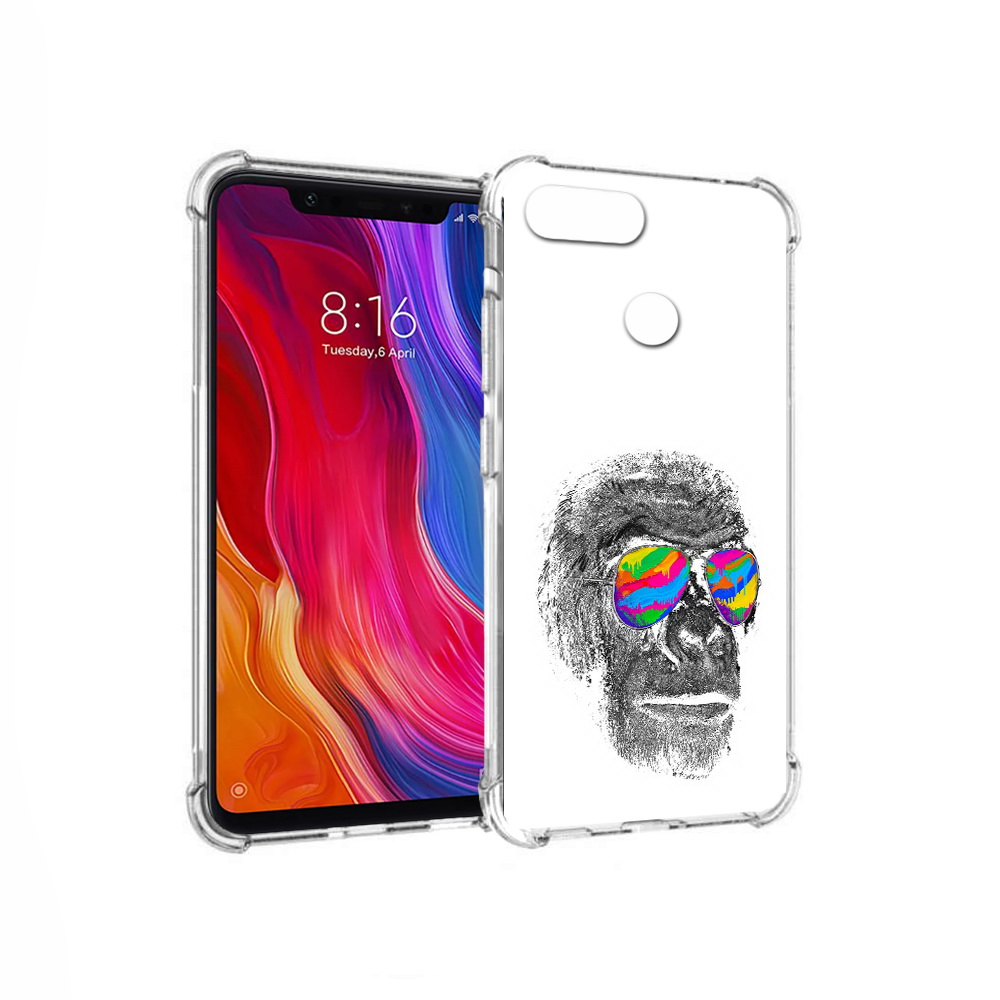 

Чехол MyPads Tocco для Xiaomi Mi 8 Lite крутая обезьяна в очках (PT119514.309.422), Прозрачный, Tocco
