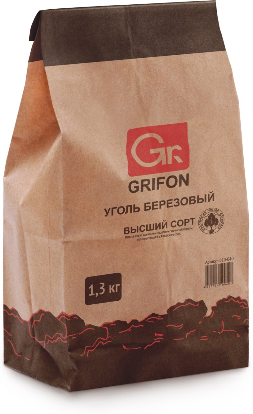 фото Уголь древесный grifon 610-040 1,3 кг