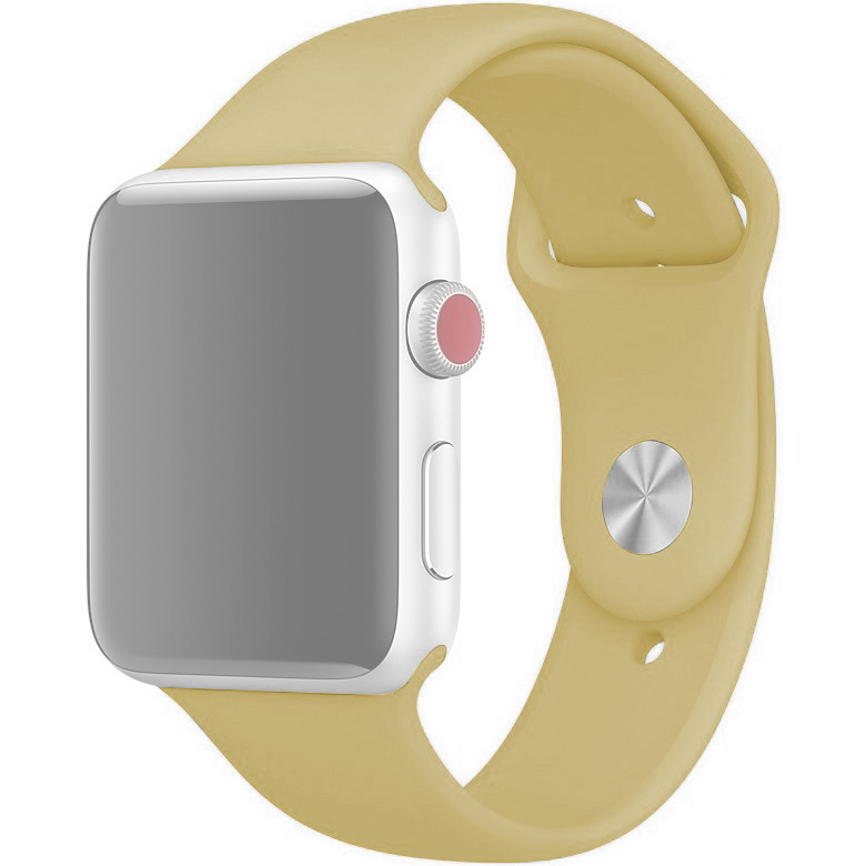 

Ремешок для Apple Watch 1-6/SE силиконовый 42/44 мм InnoZone - Горчичный (APWTSI42-28)