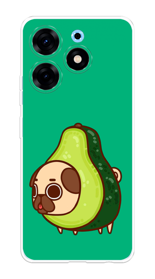 

Чехол на Tecno Spark 10 Pro "Мопс авокадик", Зеленый, 303750-1