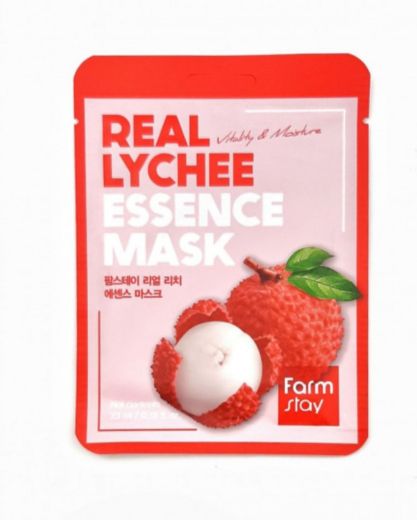 

Маска для лица FarmStay Real lychee Essence Mask с экстрактом личи, тканевая 23 мл, FarmStay_Real_Lychee_Essence_Mask