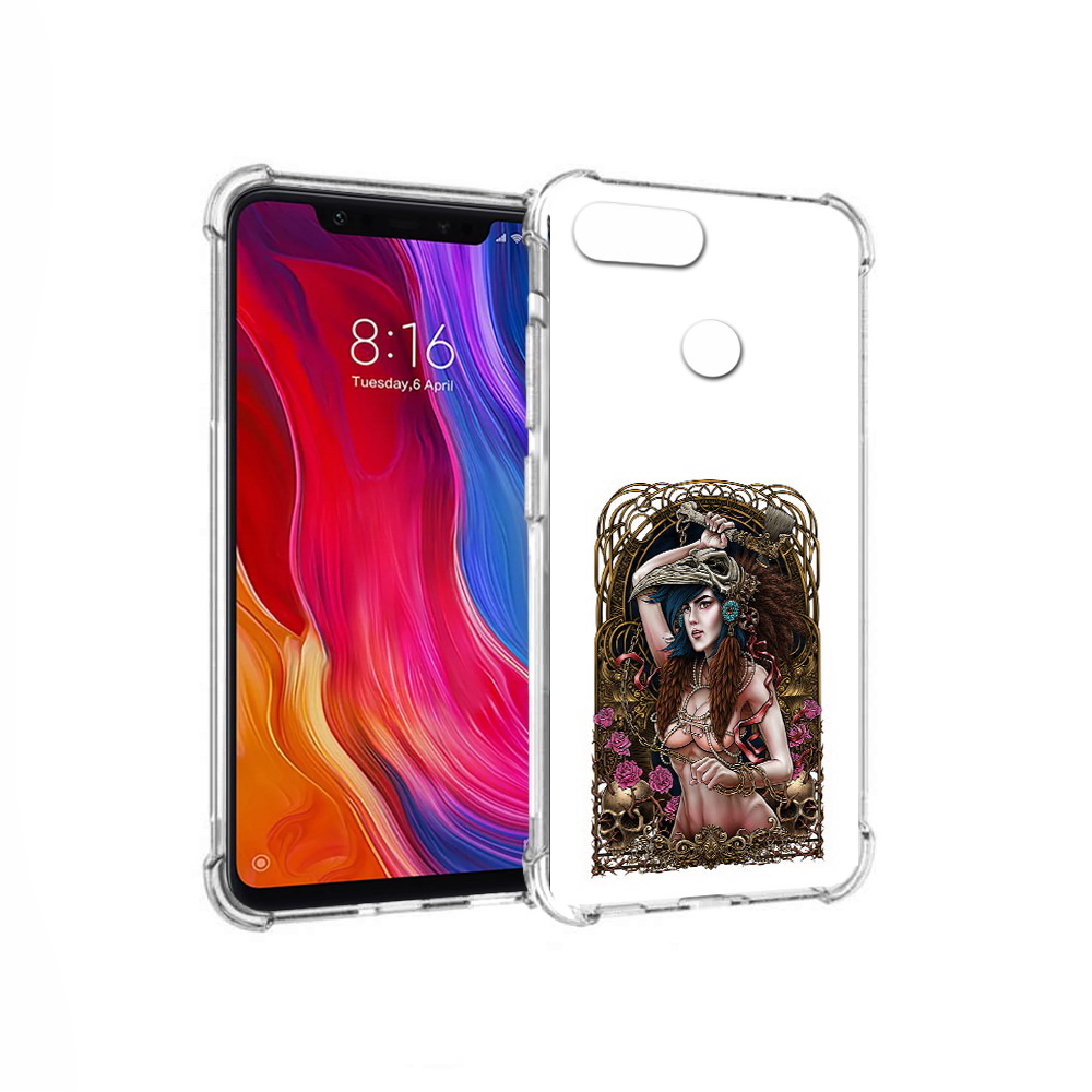 

Чехол MyPads Tocco для Xiaomi Mi 8 Lite красивая девушка рисунок (PT119514.309.407), Прозрачный, Tocco