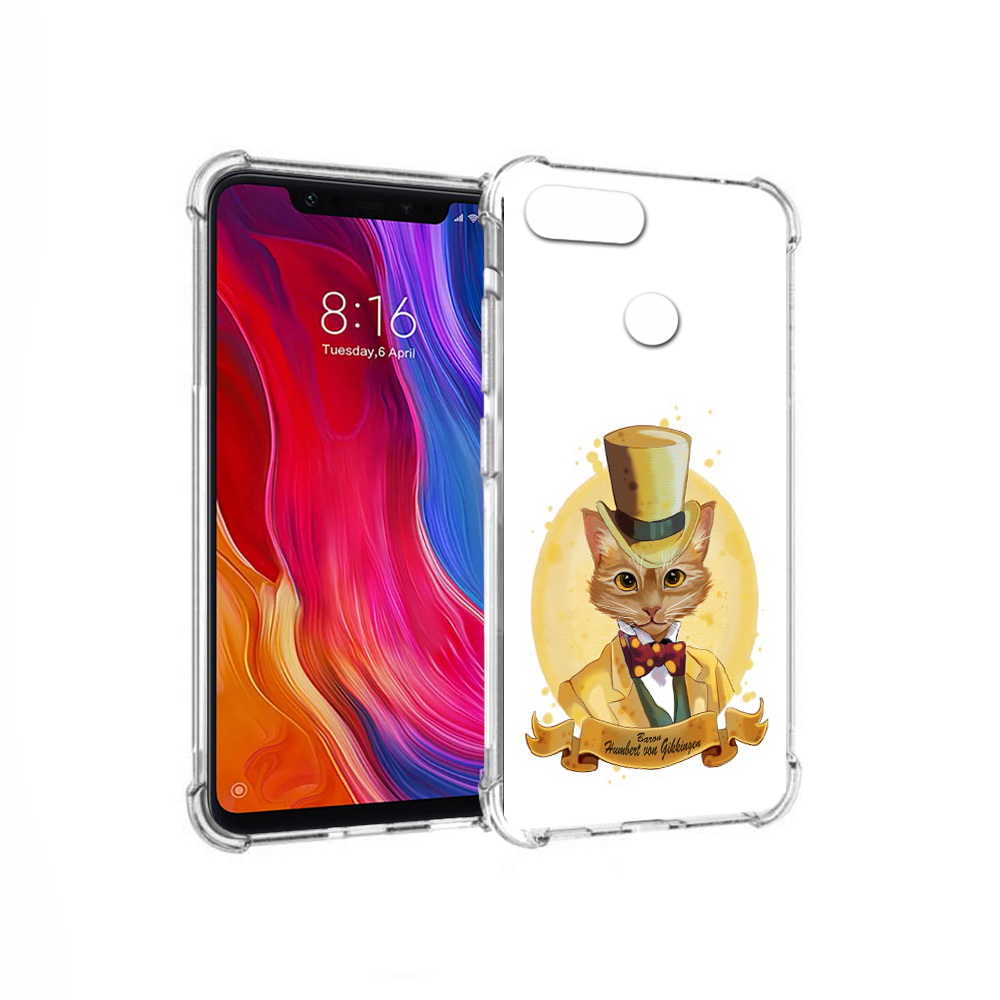 

Чехол MyPads Tocco для Xiaomi Mi 8 Lite кот юрист (PT119514.309.401), Прозрачный, Tocco