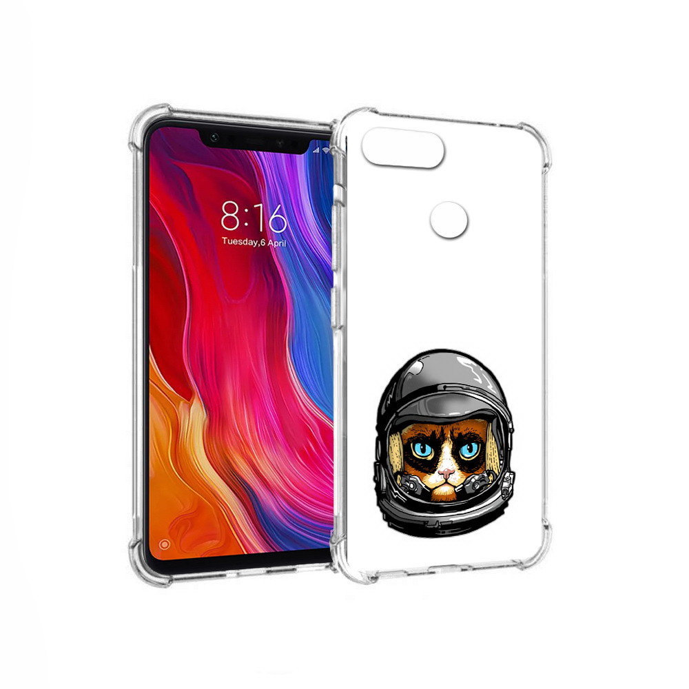 

Чехол MyPads Tocco для Xiaomi Mi 8 Lite кот космонавт (PT119514.309.400), Прозрачный, Tocco