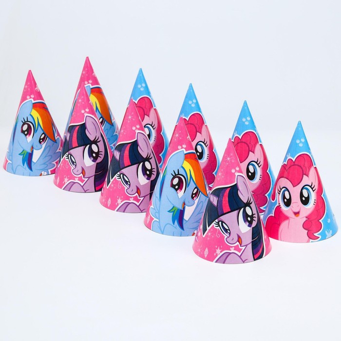 

Набор бумажных колпаков "С Днем Рождения", My Little Pony, 10 шт