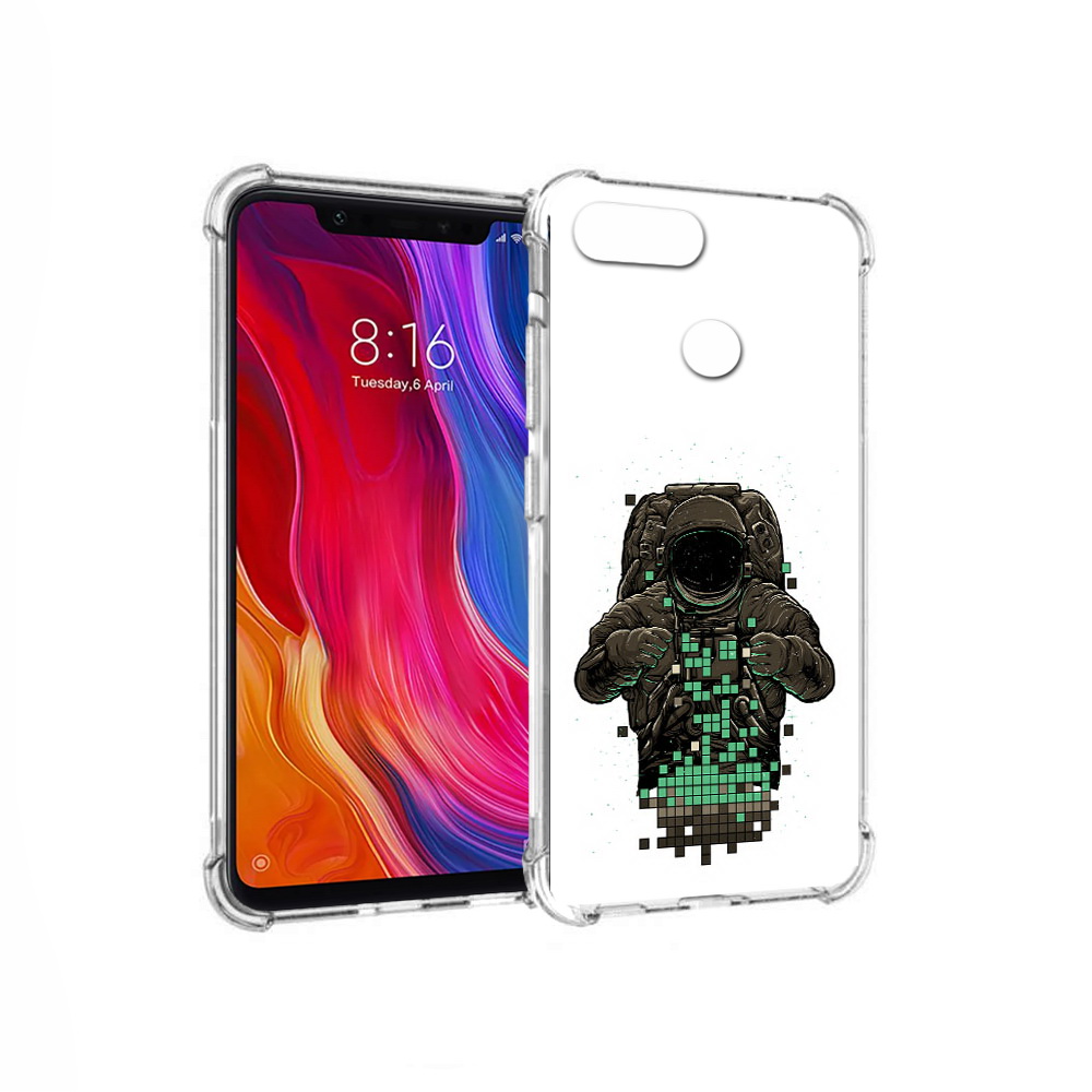 

Чехол MyPads Tocco для Xiaomi Mi 8 Lite космонавт с пикселями (PT119514.309.394), Прозрачный, Tocco