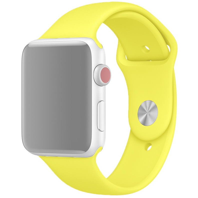 фото Ремешок для apple watch 1-6/se силиконовый 38/40 мм innozone - ярко-желтый (apwtsi38-32)
