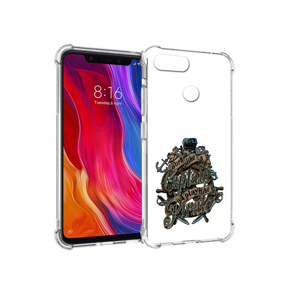 

Чехол MyPads Tocco для Xiaomi Mi 8 Lite капитан пиратов (PT119514.309.385), Прозрачный, Tocco