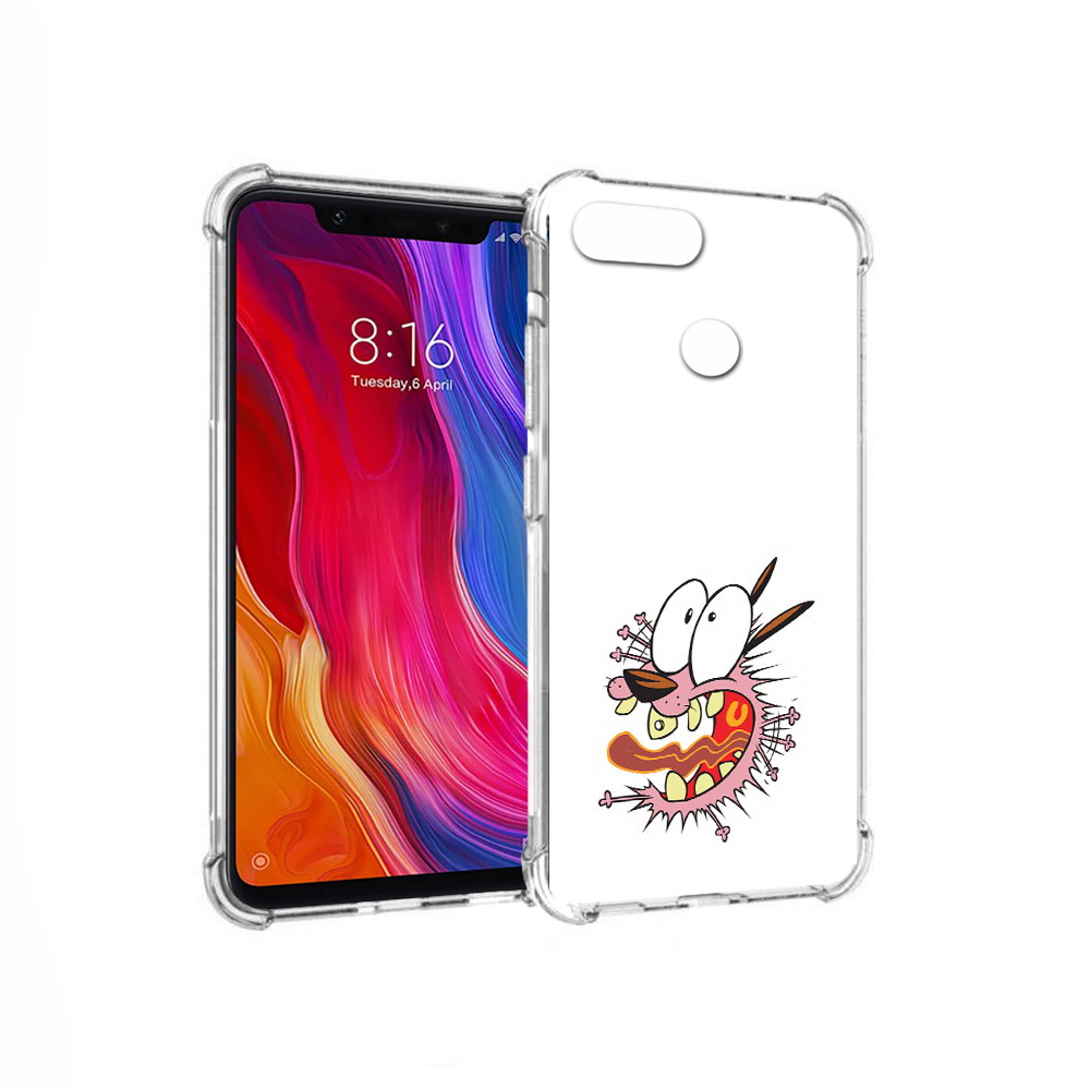 

Чехол MyPads Tocco для Xiaomi Mi 8 Lite испуганный бобик (PT119514.309.381), Прозрачный, Tocco