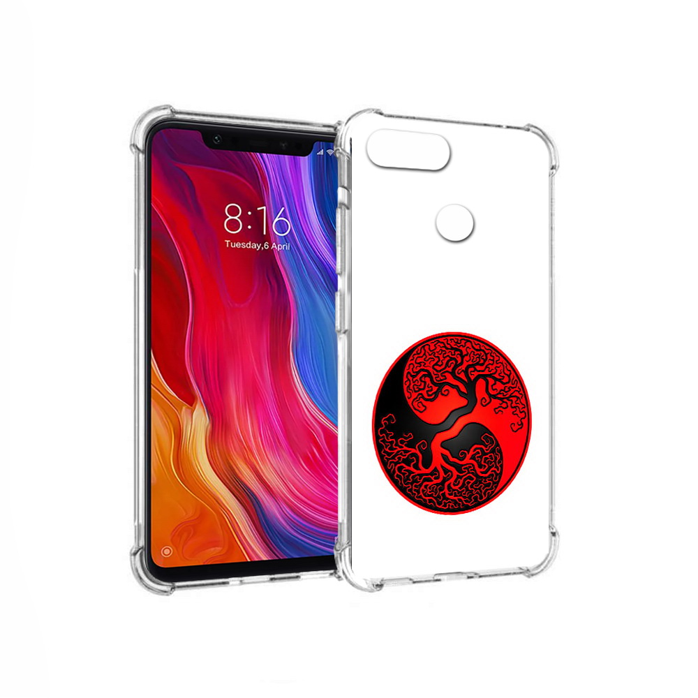 

Чехол MyPads Tocco для Xiaomi Mi 8 Lite инь янь дерево (PT119514.309.379), Прозрачный, Tocco