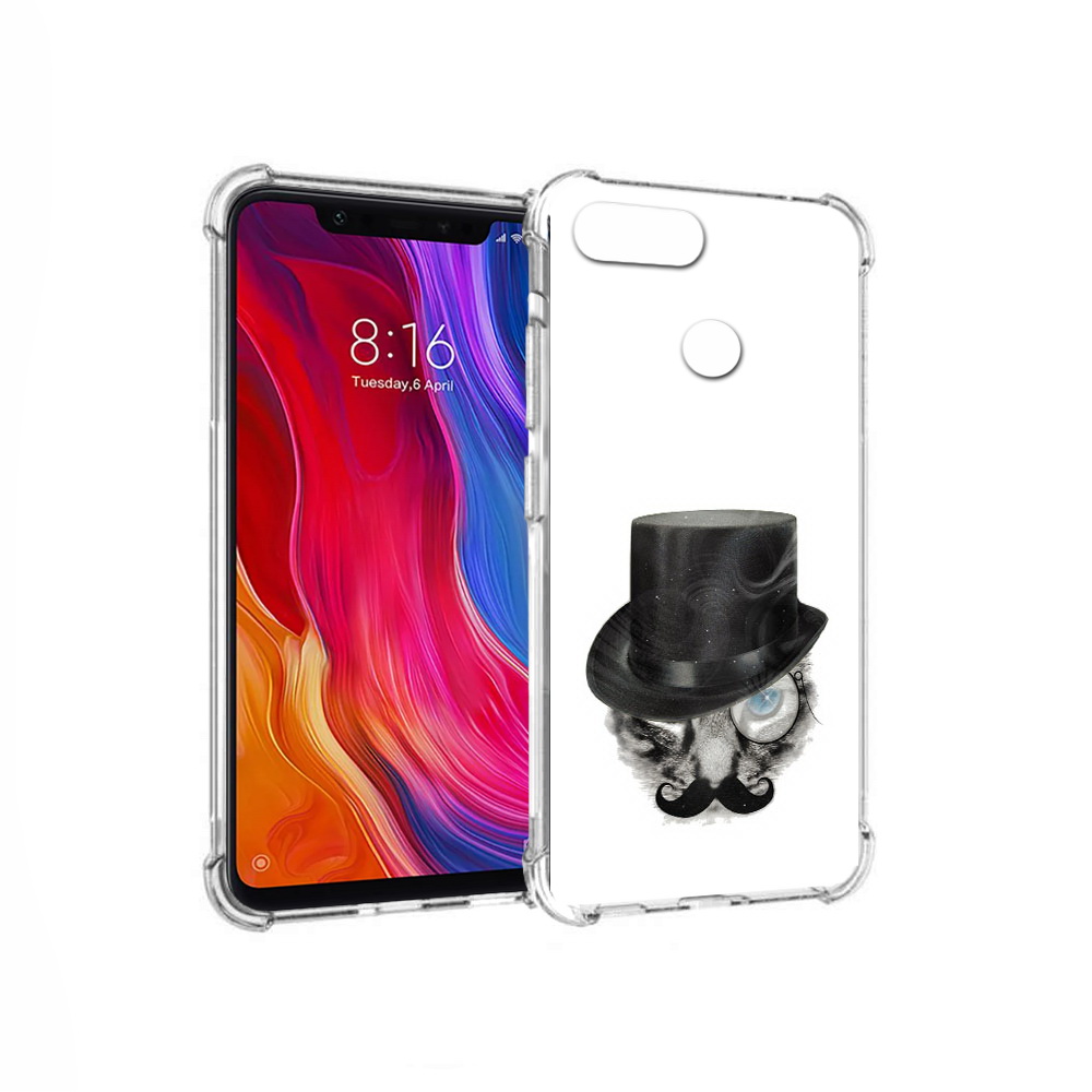 

Чехол MyPads Tocco для Xiaomi Mi 8 Lite интелегентный кот (PT119514.309.378), Прозрачный, Tocco