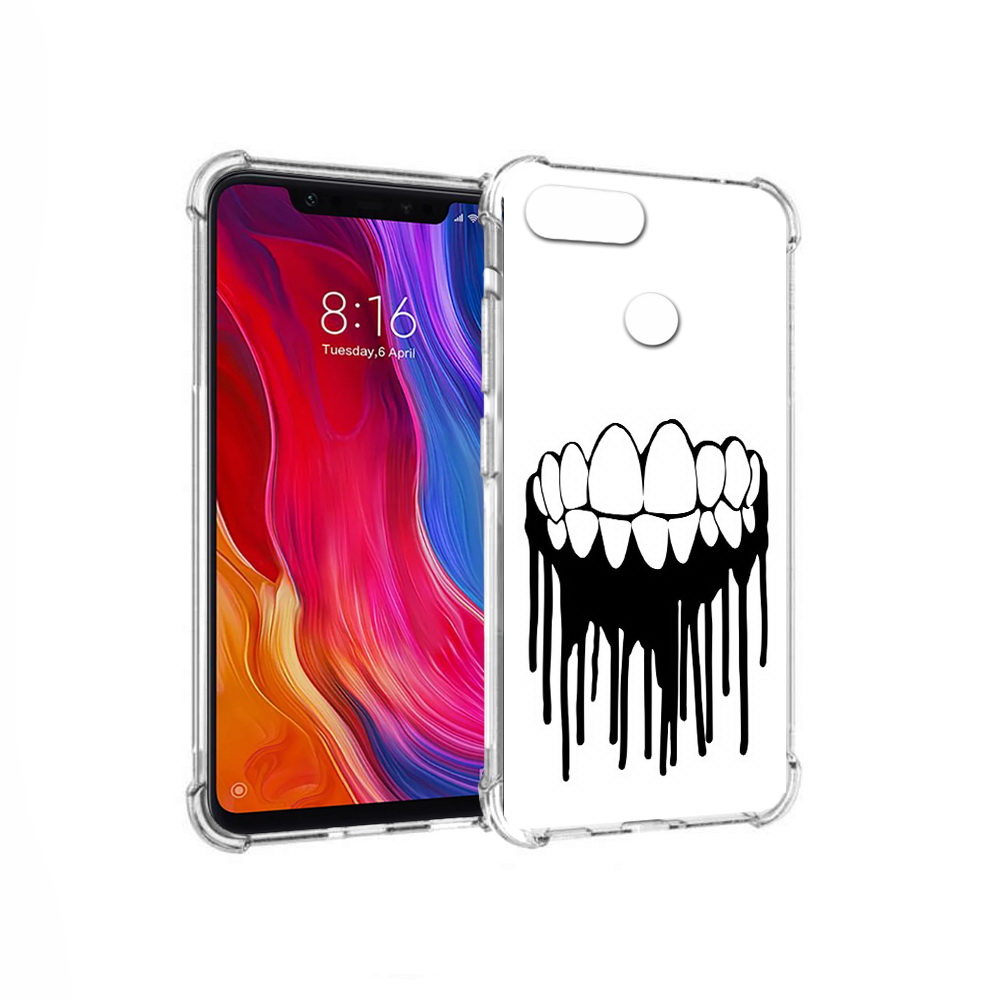 

Чехол MyPads Tocco для Xiaomi Mi 8 Lite зубы (PT119514.309.372), Прозрачный, Tocco
