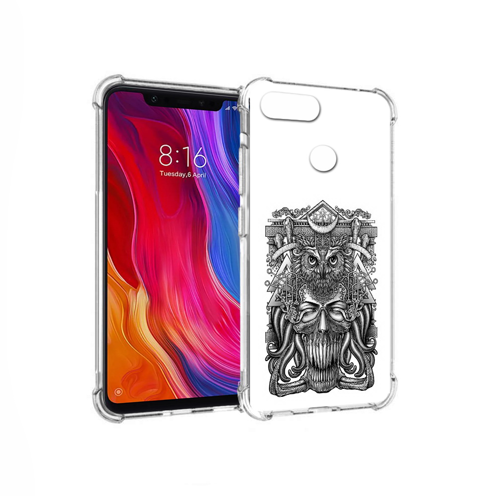 

Чехол MyPads Tocco для Xiaomi Mi 8 Lite зубастая сова (PT119514.309.369), Прозрачный, Tocco