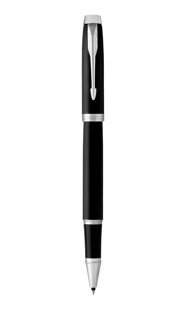 Ручка-роллер Parker IM Mat Black CT,стержень: F, цвет чернил: black, в подарочной упаковке