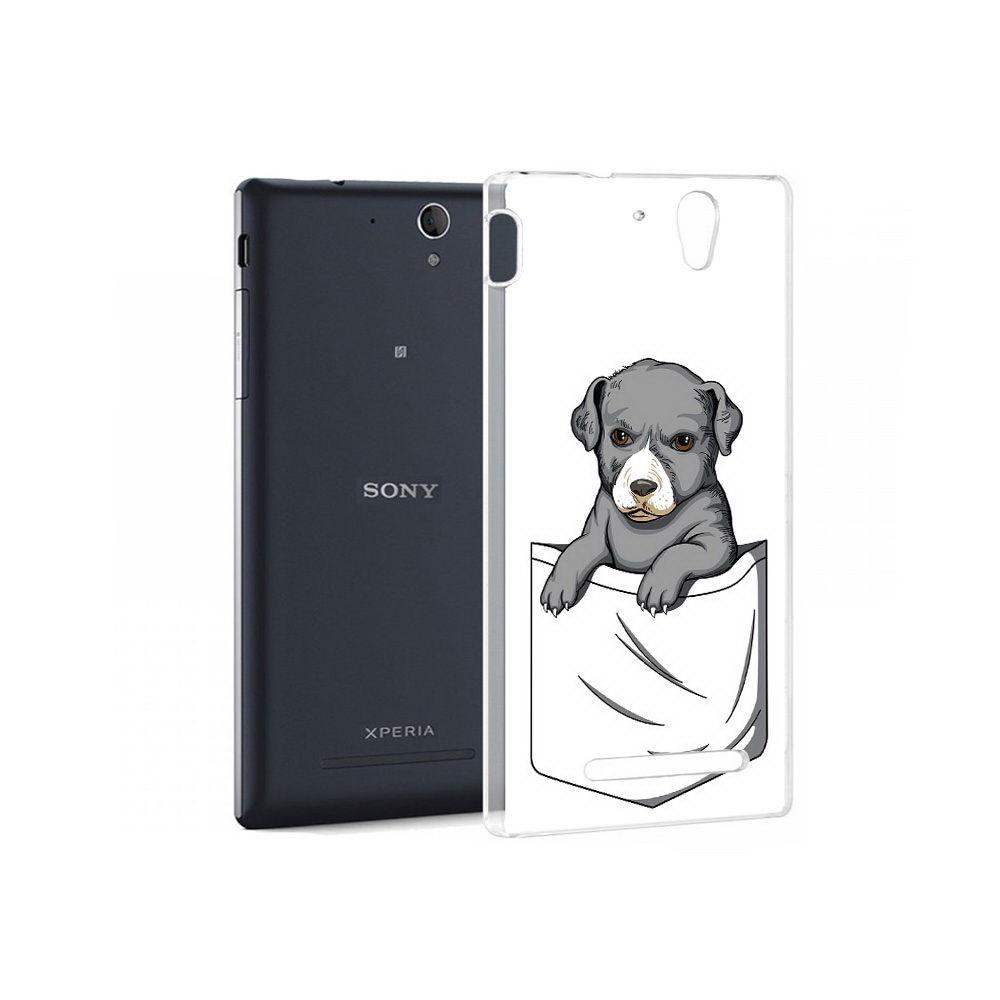 

Чехол MyPads Tocco для Sony Xperia C5 Ultra собачка в кармане (PT16261.253.611), Прозрачный, Tocco