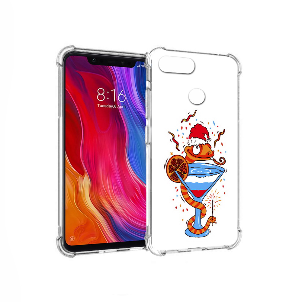 

Чехол MyPads Tocco для Xiaomi Mi 8 Lite змейка (PT119514.309.364), Прозрачный, Tocco