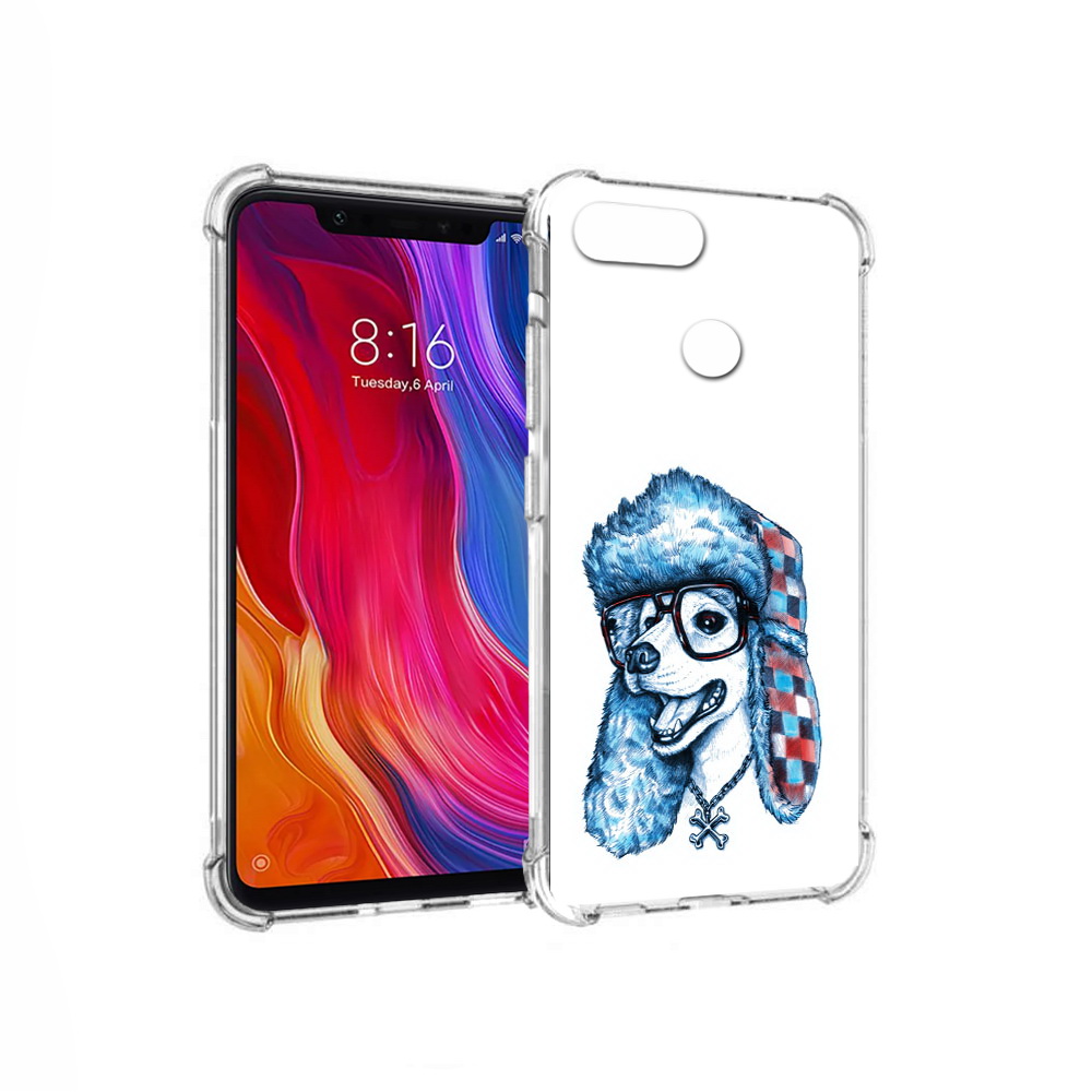

Чехол MyPads Tocco для Xiaomi Mi 8 Lite зимний пес (PT119514.309.362), Прозрачный, Tocco