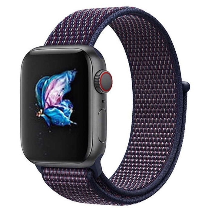 фото Ремешок для apple watch 1-6/se нейлоновый 42/44 мм innozone - indigo (apwtny42-03)