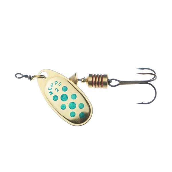 

Блесна вращающаяся Mepps Comet PTS 2 Gold/Blue dots, Серебристый;синий