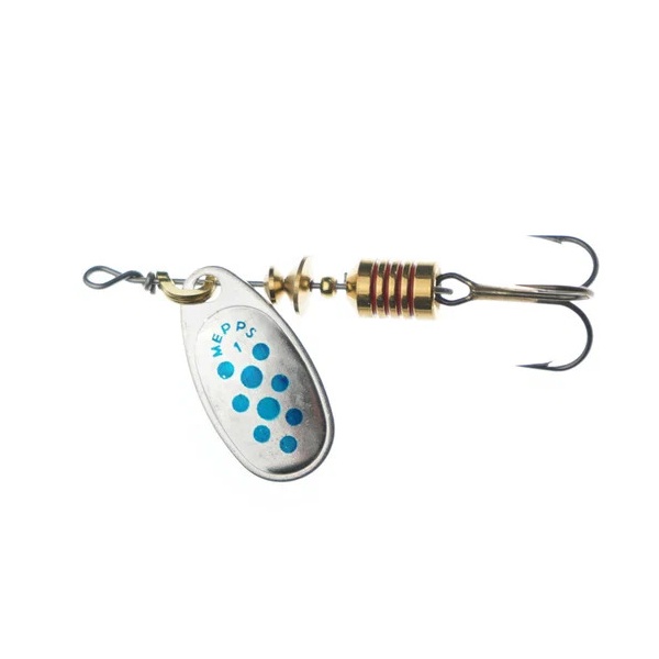 

Блесна вращающаяся Mepps Comet PTS 1 Silver/Blue dots, Серебристый;синий