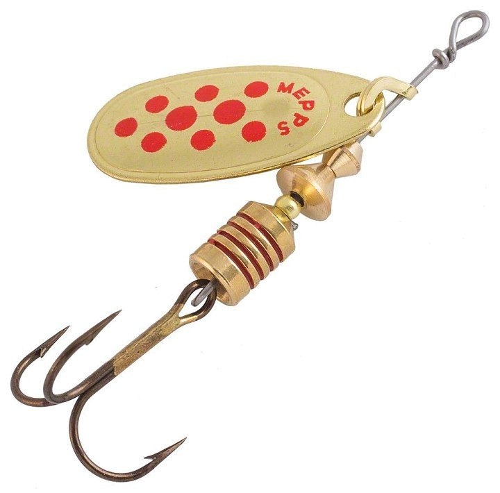 

Блесна вращающаяся Mepps Comet PTS 1 Gold/Red dots, Золотистый;красный