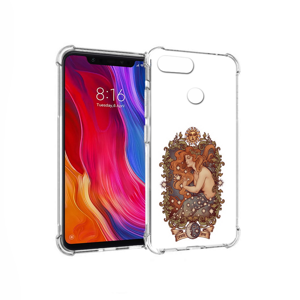 

Чехол MyPads Tocco для Xiaomi Mi 8 Lite звездная девушка абстракция (PT119514.309.351), Прозрачный, Tocco