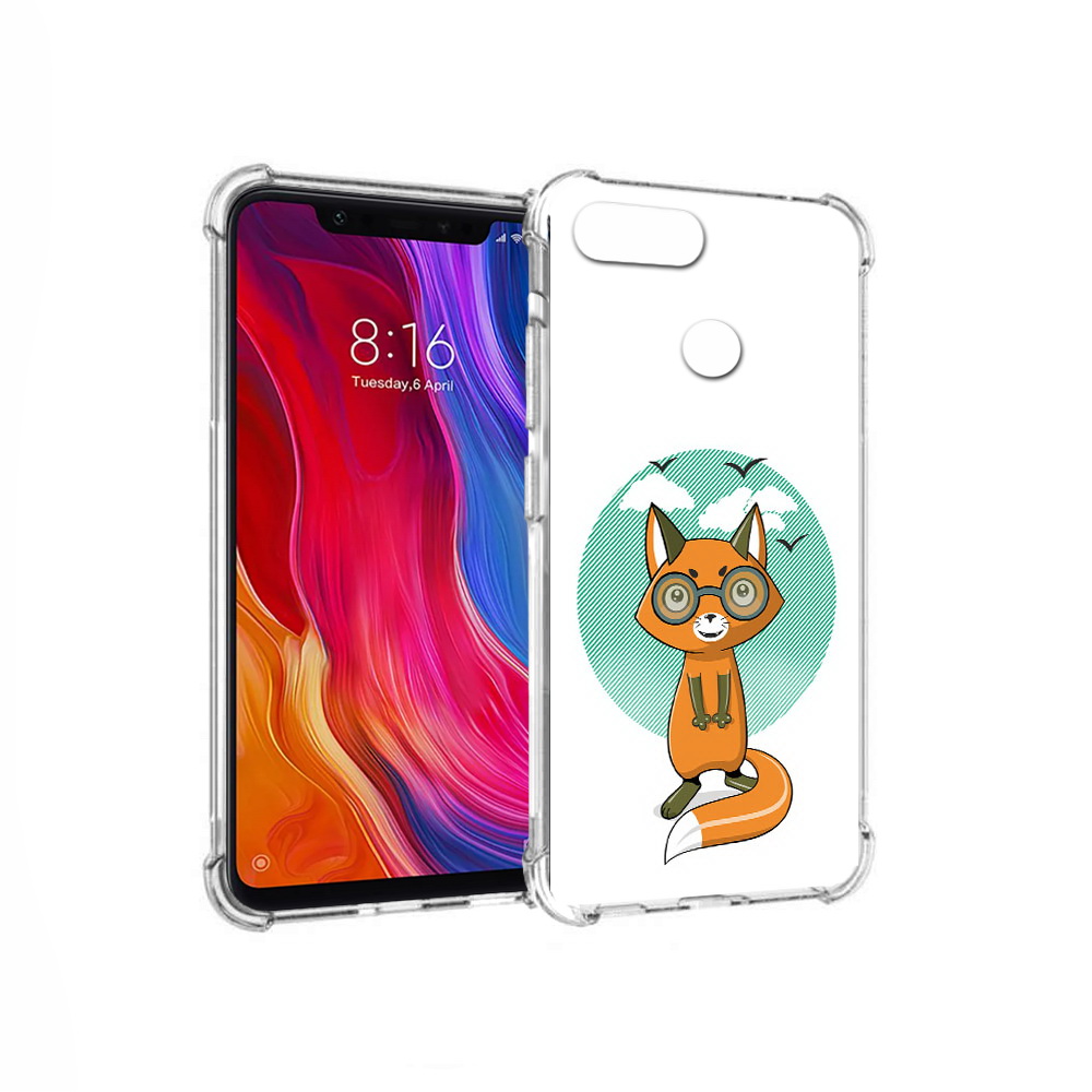 

Чехол MyPads Tocco для Xiaomi Mi 8 Lite задумчивая лиса (PT119514.309.348), Прозрачный, Tocco