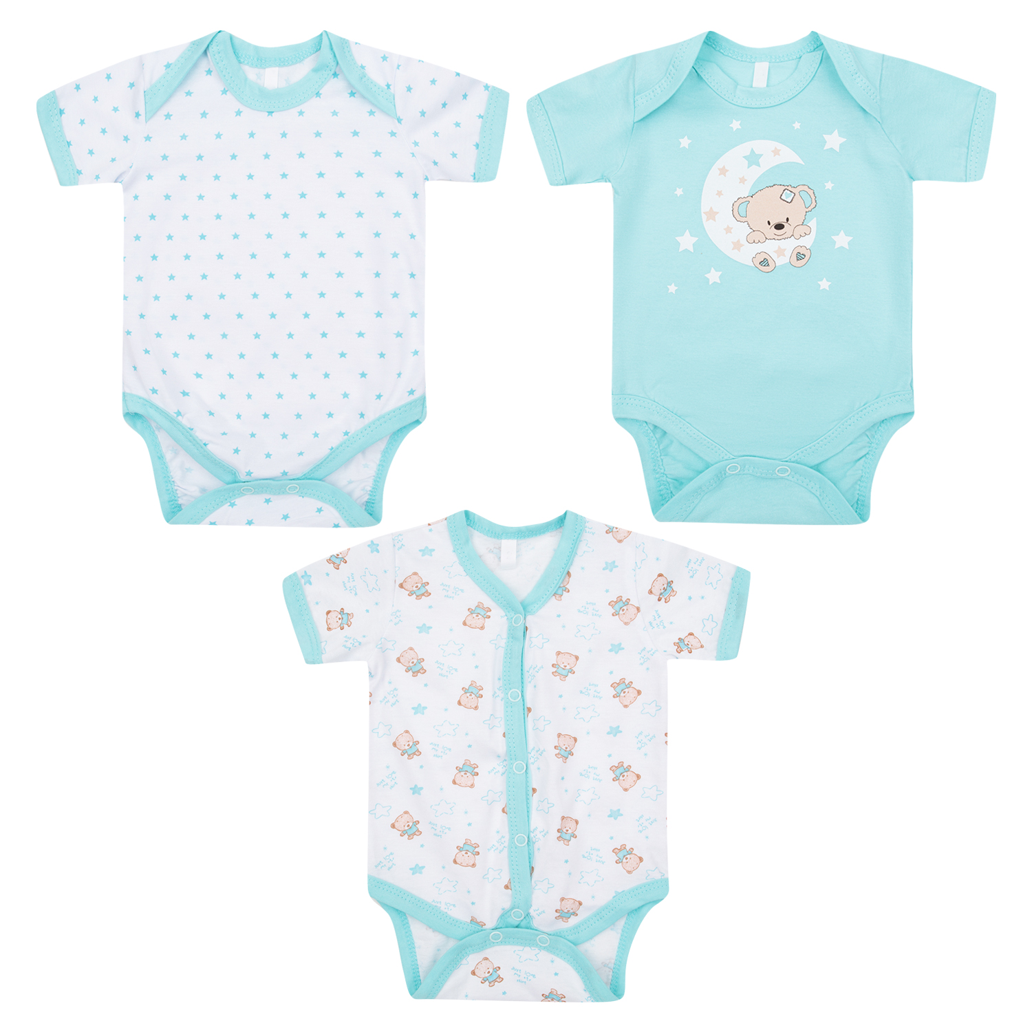 

Боди 3 шт Leader Kids молочный/розовый р.56, GL001110901