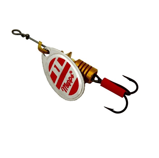 

Блесна вращающаяся Mepps Aglia White/Red 4 Silver