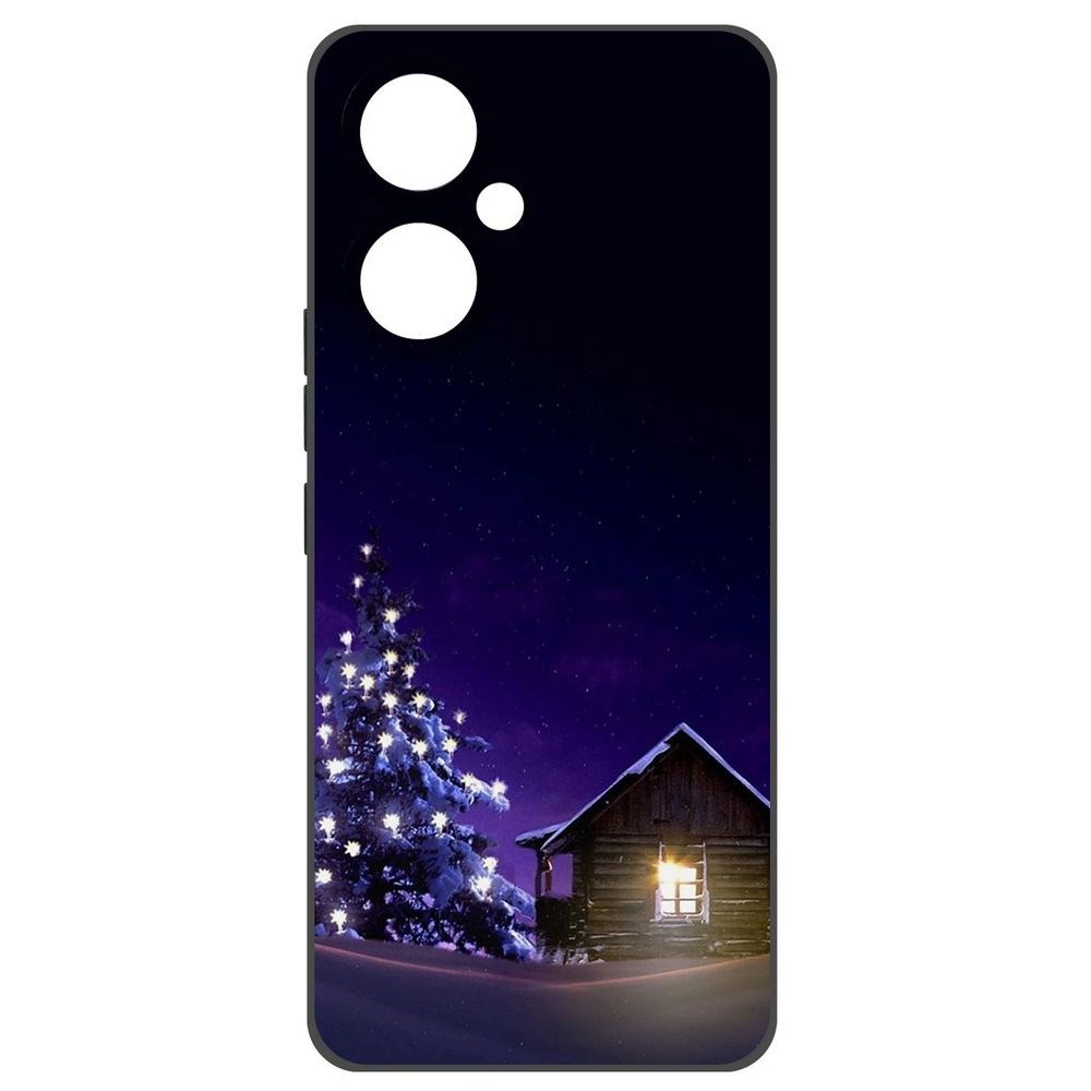 

Чехол-накладка Софт Зимний домик для Tecno Camon 19 Pro, Черный