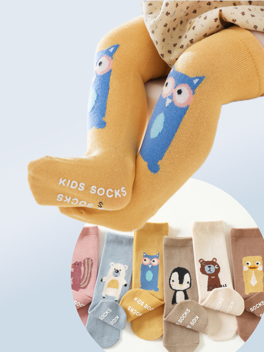 Носки детские антискользящие Kids socks Sks-1824b, желтый, синий, 16-18