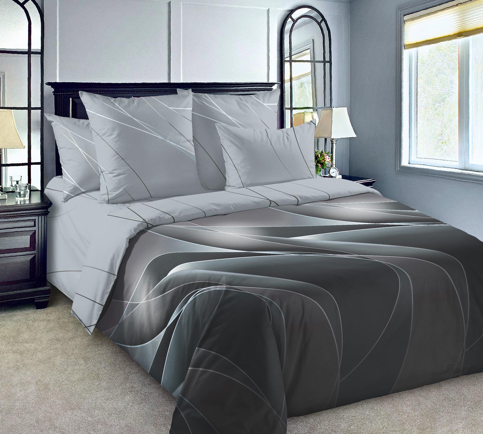 

Постельное белье Текс-Дизайн Поток 3, сатин, Евро стандарт