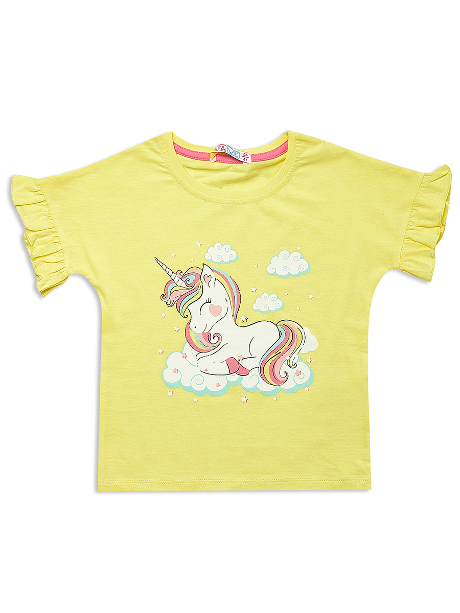 

Футболка для девочки Me&We KG121-J102-610 Желтый-92, KG121-J102-610