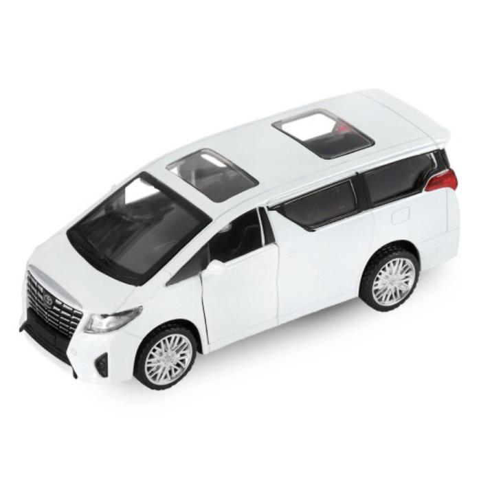 фото Машина металлическая автопанорама toyota alphard 1:42, инерция, открываются двери, белый