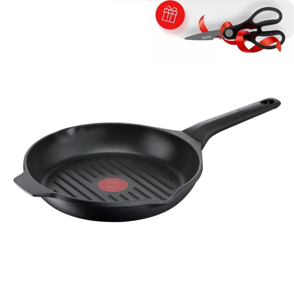 фото Сковорода-гриль tefal delicio e2324074; 26 см tefal (ножницы в подарок)